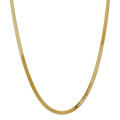14k yellow gold 4mm silky herringbone bracelet anklet choker necklace pendant chain