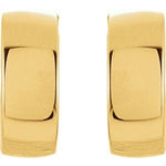 Load image into Gallery viewer, 14k Yellow Gold Polished Huggie Hinged Hoop Earrings 14mm x 5mm
