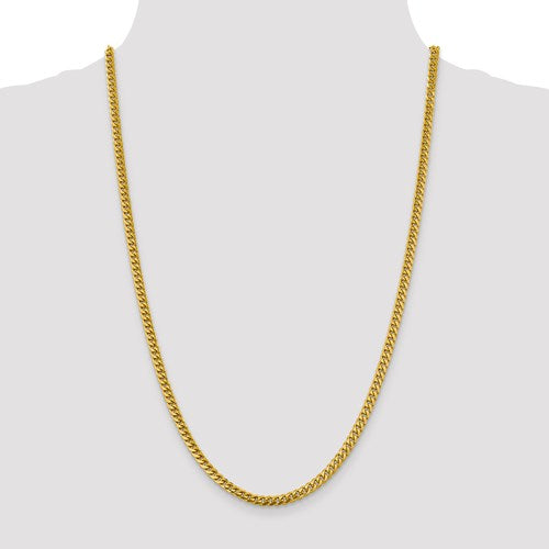 14k yellow gold 4.25mm miami cuban link bracelet anklet choker necklace pendant chain