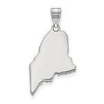 Lade das Bild in den Galerie-Viewer, 14K Gold or Sterling Silver Maine ME State Map Pendant Charm Personalized Monogram
