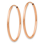 Load image into Gallery viewer, 14k Rose Gold Classic Endless Round Hoop Earrings 27mm x 1.5mm
