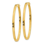 Carica l&#39;immagine nel visualizzatore di Gallery, 14k Yellow Gold Classic Large Oval Hoop Earrings 55mm x 40mm x 3mm
