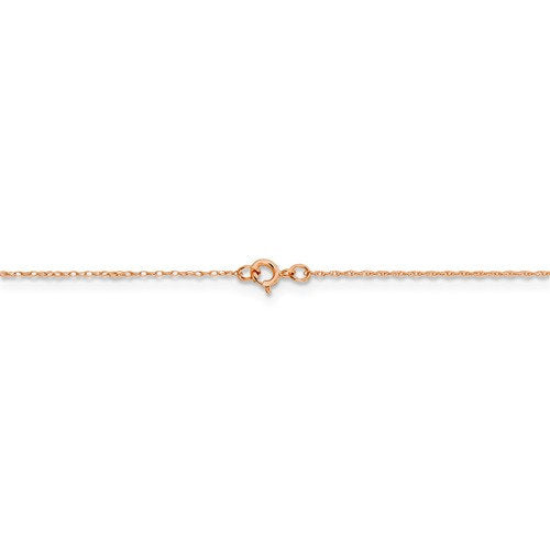 14k rose gold 0.5mm cable rope thin dainty choker necklace pendant chain