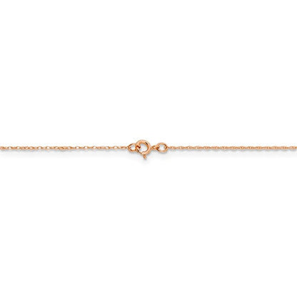 14k rose gold 0.5mm cable rope thin dainty choker necklace pendant chain