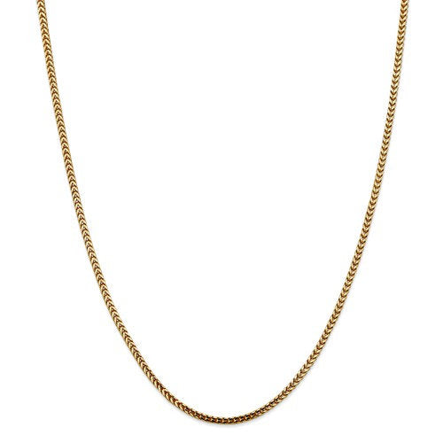 14k yellow gold 2.5mm franco bracelet anklet choker necklace pendant chain