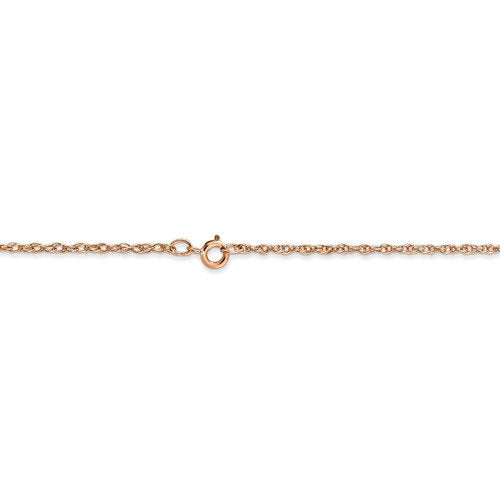 14k rose gold 1.15mm cable rope necklace pendant chain with spring ring clasp 16 18 20 24 inches