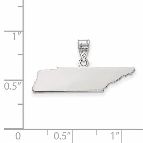 14k gold or sterling silver tennessee tn state map pendant charm personalized monogram