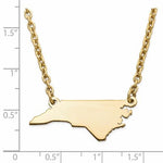Lade das Bild in den Galerie-Viewer, 14K Gold or Sterling Silver North Carolina NC State Name Necklace Personalized Monogram
