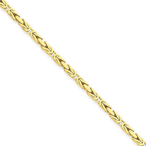 14k solid yellow gold 2mm byzantine bracelet anklet necklace choker pendant chain