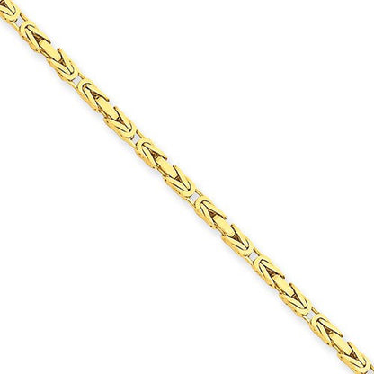 14k solid yellow gold 2mm byzantine bracelet anklet necklace choker pendant chain