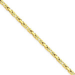 Ladda upp bild till gallerivisning, 14K Solid Yellow Gold 2mm Byzantine Bracelet Anklet Necklace Choker Pendant Chain
