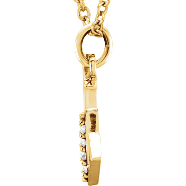14k yellow rose white gold .025 ctw diamond tiny petite lowercase letter w initial alphabet pendant charm necklace