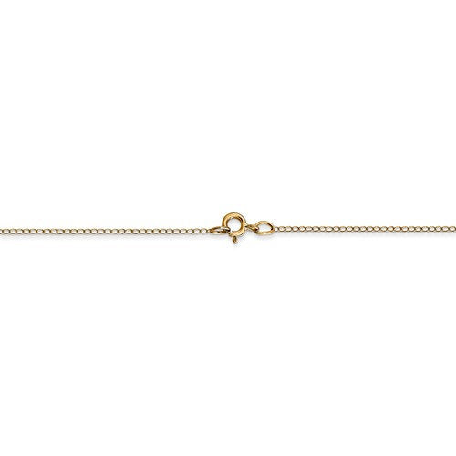14k Yellow Gold 0.42mm Thin Curb Bracelet Anklet Necklace Choker Pendant Chain