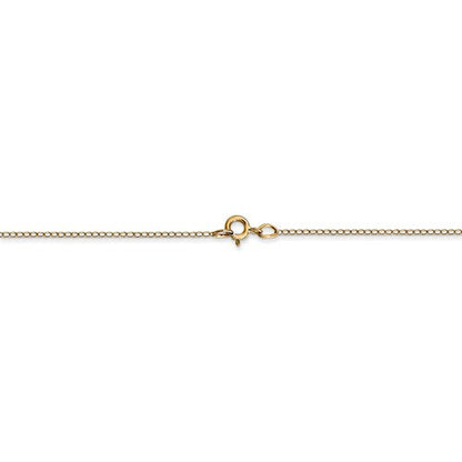 14k yellow gold 0.42mm thin curb bracelet anklet necklace choker pendant chain