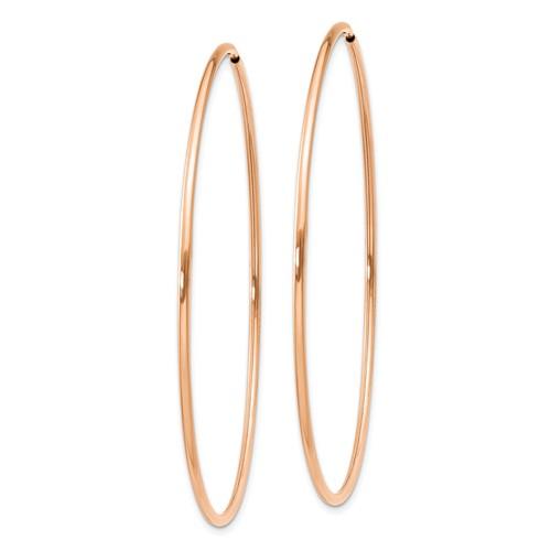14k rose gold classic endless round hoop earrings 52mm x 1.25mm