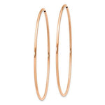 Load image into Gallery viewer, 14k Rose Gold Classic Endless Round Hoop Earrings 52mm x 1.25mm
