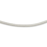 將圖片載入圖庫檢視器 Sterling Silver 6mm Reversible Round to Flat Omega Cubetto Choker Necklace Pendant Chain
