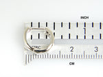Charger l&#39;image dans la galerie, 14k White Gold Classic Huggie Hinged Hoop Earrings 12mm x 5mm
