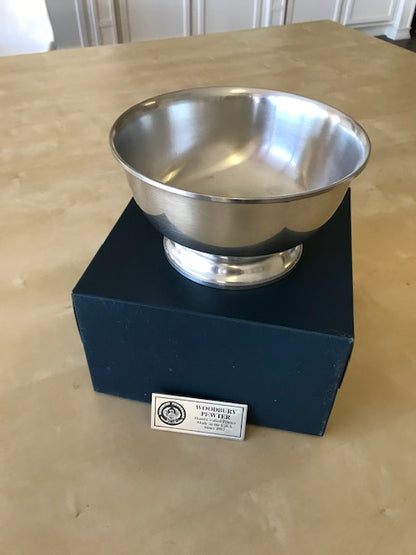 woodbury pewter revere bowl 8 inch satin finish engraved personalized monogram