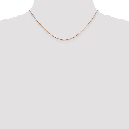 14k rose gold 0.65mm diamond cut spiga bracelet anklet choker necklace pendant chain