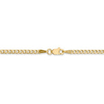 將圖片載入圖庫檢視器 14K Yellow Gold 2.5mm Curb Link Bracelet Anklet Choker Necklace Pendant Chain
