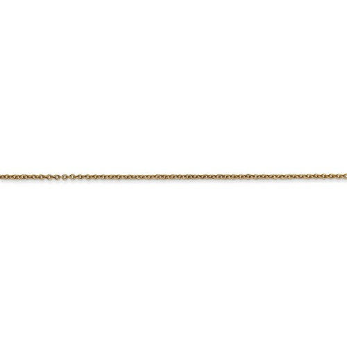 14k Yellow Gold 0.90mm Cable Bracelet Anklet Choker Necklace Pendant Chain Spring Ring Clasp