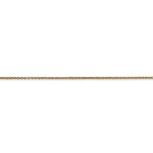 14k yellow gold 0.90mm cable bracelet anklet choker necklace pendant chain spring ring clasp