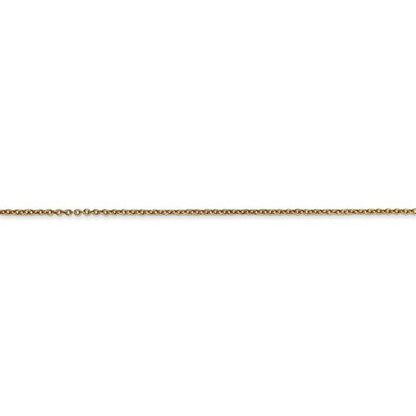 14k yellow gold 0.90mm cable bracelet anklet choker necklace pendant chain spring ring clasp