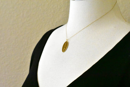 14k 10k gold sterling silver handwriting name oval pendant charm personalized
