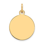 Load image into Gallery viewer, 14K Yellow Gold 14mm Round Disc Pendant Charm Letter Initial Engraved Personalized Monogram
