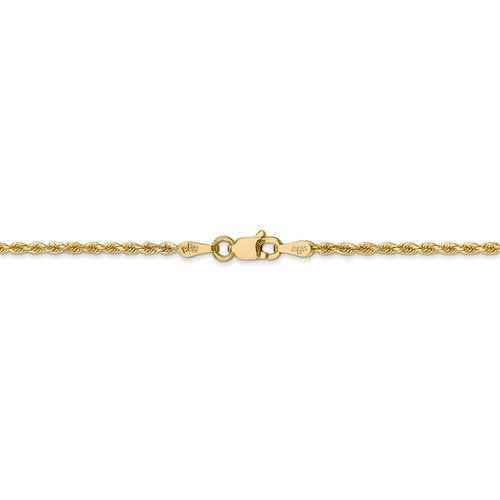 14k solid yellow gold 1.75mm diamond cut rope bracelet anklet choker necklace pendant chain