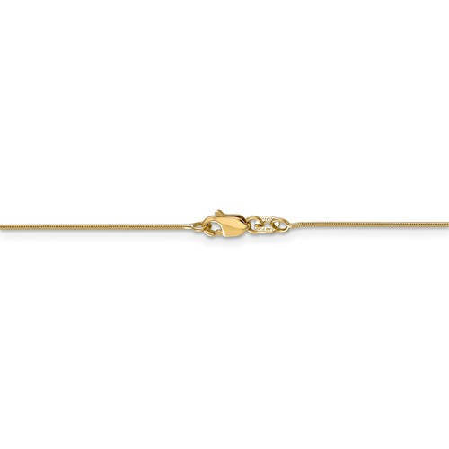 14k yellow gold 0.80mm classic round snake bracelet anklet necklace pendant chain