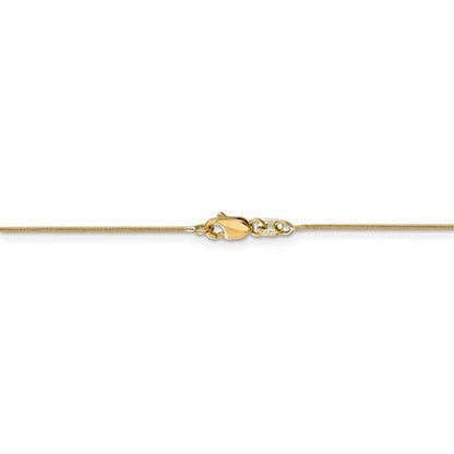 14k yellow gold 0.80mm classic round snake bracelet anklet necklace pendant chain