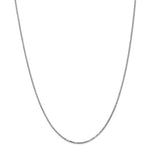 將圖片載入圖庫檢視器 10k White Gold 1.25mm Polished Box Choker Necklace Pendant Chain
