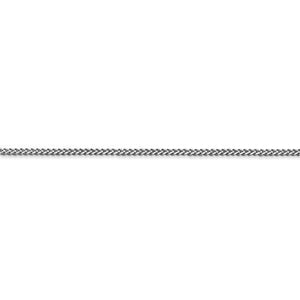 14K White Gold 1mm Franco Bracelet Anklet Choker Necklace Pendant Chain