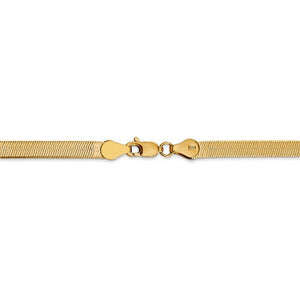 14k Yellow Gold 4mm Silky Herringbone Bracelet Anklet Choker Necklace Pendant Chain