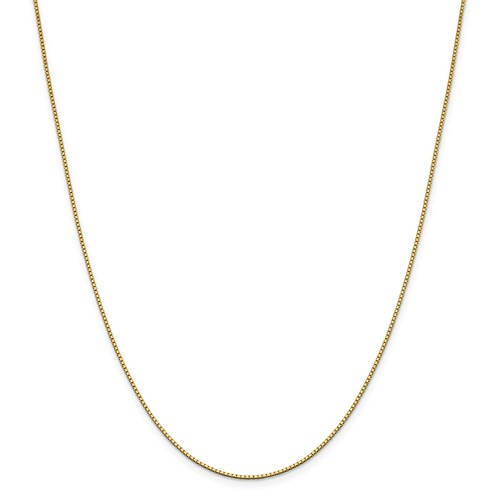 14k yellow gold 1.05mm box bracelet anklet choker necklace pendant chain