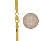Kép betöltése a galériamegjelenítőbe: 14k Yellow Gold 3mm Silky Herringbone Bracelet Anklet Choker Necklace Pendant Chain
