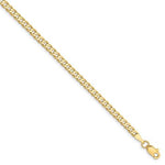 Kép betöltése a galériamegjelenítőbe: 14K Yellow Gold 2.9mm Beveled Curb Link Bracelet Anklet Choker Necklace Pendant Chain
