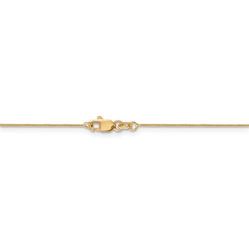 14k yellow gold 0.65mm classic round snake bracelet anklet necklace pendant chain