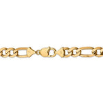 將圖片載入圖庫檢視器 14K Yellow Gold 10mm Flat Figaro Bracelet Anklet Choker Necklace Pendant Chain
