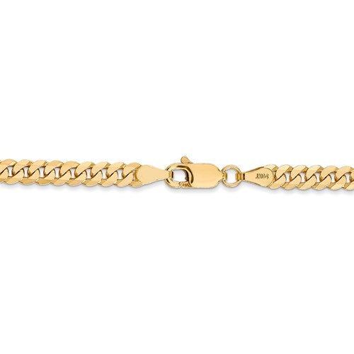 14k yellow gold 3.2mm beveled curb link bracelet anklet choker necklace pendant chain