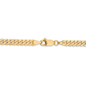 14k Yellow Gold 3.2mm Beveled Curb Link Bracelet Anklet Choker Necklace Pendant Chain