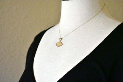 14k 10k gold sterling silver football personalized engraved pendant