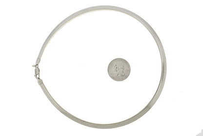 sterling silver gold plated reversible 5.75mm omega cubetto necklace chain