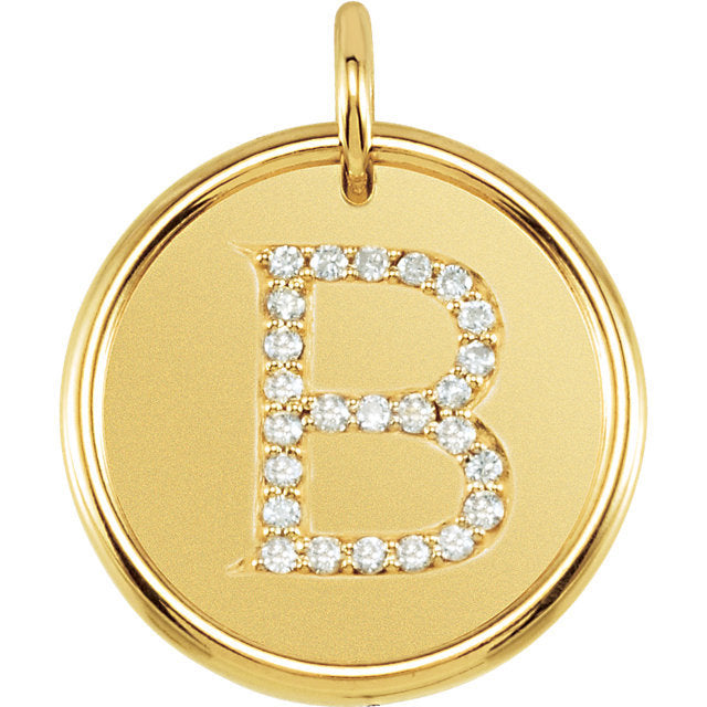 14k yellow rose white gold genuine diamond uppercase letter b initial alphabet pendant charm custom made to order personalized engraved