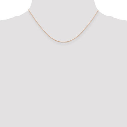 14k rose gold 0.5mm cable rope thin dainty choker necklace pendant chain