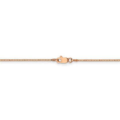 14k rose gold 0.9mm box link bracelet anklet choker necklace pendant chain