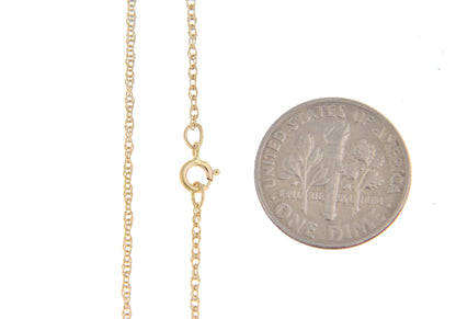 14k yellow gold 0.8mm rope bracelet anklet choker necklace pendant chain