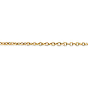 14k Yellow Gold 3.2mm Round Open Link Cable Bracelet Anklet Choker Necklace Pendant Chain